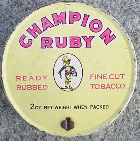 British-Australasian Tobacco Co, The. Pty Ltd, Sydney & Melbourne: Champion  Ruby Fine Cut 2oz Tobacco Tin